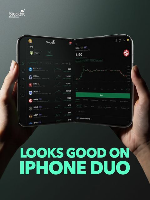 Stockbit: Looks Good on iPhone Duo